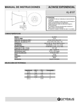 Optimus AL-815T User manual