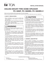 Optimus PC-1860F Ceiling Mount Fire Dome Speaker User manual