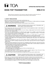 TOA WM-2110 01ER User manual