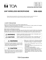 TOA WM-4200 D0 User manual