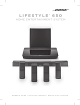 Bose Lifestyle 650 Owner's manual