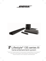 Bose lifestyle 135 series iii home entertainment system Owner's manual
