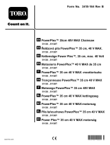 Toro PowerPlex 35cm 40V MAX Chainsaw User manual