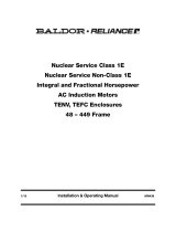 Baldor-Reliance Nuclear Service Class 1E Nuclear Service Non-Class 1E Integral and Fractional Horsepower AC Induction Motors TENV, TEFC Enclosures 48 – 449 Frame Owner's manual