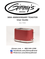 Ginnys 30th Anniversary 2-Slice Toaster Owner's manual