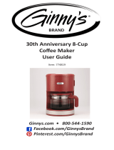 Ginnys 30th Anniversary 8-Cup Coffee Maker Owner's manual