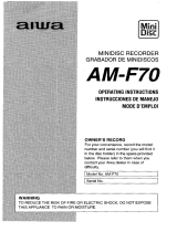 Aiwa AM F-70 Owner's manual