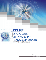 MSI ZH77A-G41 Owner's manual