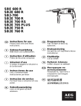 AEG SB2E 760 R Owner's manual