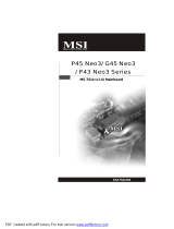 MSI G45Neo3 Serie Owner's manual