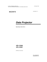 Sony VPL-CX63 User manual