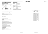 Sony SS A1 Owner's manual