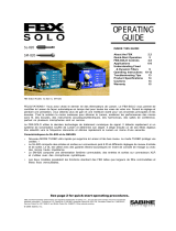 SABINE FBX SOLO SL-820 Owner's manual