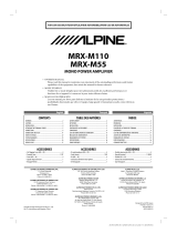 Alpine MRX-M110 Owner's manual