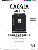 Gaggia Milano Cadorna Milk Owner's manual