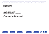 Denon AVRX250BTBKE2 Owner's manual