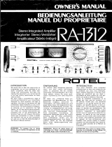 Rotel RA-1312 Owner's manual