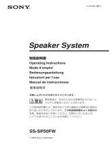 Sony SS-SP50FW Owner's manual