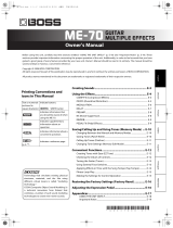 Roland ME-70 Owner's manual