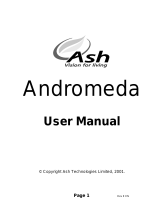 Ash Technologies Andromeda User manual