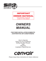 Convair Evap EA EX Owner's manual