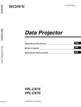 Sony VPL-CX75 Owner's manual
