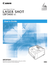 Canon Laser Shot LBP3460 User manual