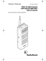 Radio Shack Race Scanner Owner's manual