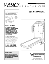 Weslo Cadence Dl15 User manual