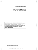 Dell X30 - Axim X30 - Windows Mobile 2003 SE 312 MHz Owner's manual