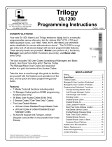 Alarm Lock Trilogy DL1200 Programming Instructions Manual
