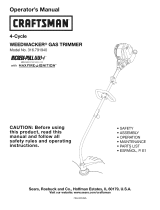 Craftsman 79194 - 29cc 4 Cycle Gas Trimmer User manual