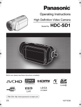 Panasonic HDC-SD1 Operating Instructions Manual