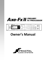 Fractal AXE-FX II Owner's manual