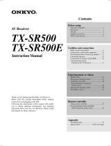 ONKYO TX-SR500 User manual