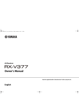 Yamaha RX-V377 Owner's manual