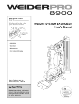 Weider Pro 8900 User manual