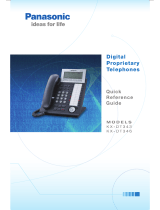Panasonic KXDT346 - DIGITAL PROPRIETARY TELEPHONE Quick Reference Manual