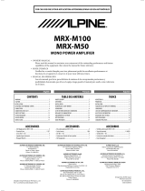 Alpine MRX-M50 Owner's manual