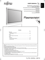 Fujitsu PLASMAVISION P63XHA40U User manual