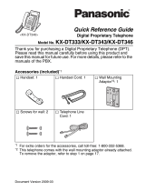 Panasonic KXDT346 - DIGITAL PROPRIETARY TELEPHONE User manual