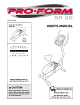 Pro-Form SR 20 User manual