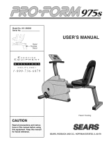 ProForm 975S User manual