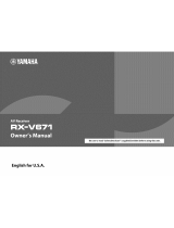 Yamaha RX-V671 Owner's manual