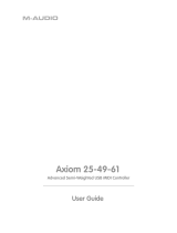 M-Audio AXIOM 25-49-61 User manual
