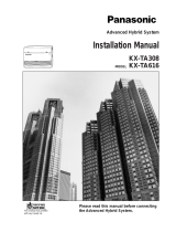 Panasonic KX-TA308 Installation guide