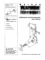 Weider Platinum Xp 800 User manual