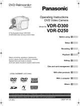 Panasonic DVD Palmcoder VDR-D250 Operating Instructions Manual