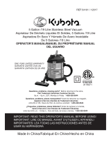 Kubota 54105 User manual