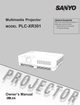 Sanyo PLC-XR301 - XGA Projector With 3000 Lumens Owner's manual